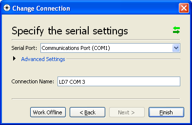 How do I Set my LD7 to Output 5 Hz on Com1 and Com 2?