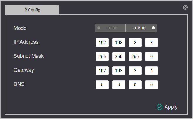 How do I change my LD8 IP address?